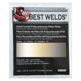 Best Welds 932-110-12 Gold Coated Filter Plate, Gold/12, 4.5 x 5.25, Polycarbonate