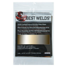 Best Welds 932-110-9 Gold Coated Filter Plate, Gold/9, 4.5 in x 5.25 in, Polycarbonate