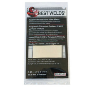 Best Welds 932-115-10 Glass Silver Mirror Filter Plate, Silver/10, 2 in x 4.25 in, Glass