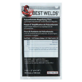 Best Welds 932-146-150 Plastic Magnifier Plate, 2 in x 4.25 in, 1.5 Diopter, Polycarbonate, Clear