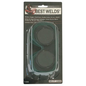 Best Welds Fixed Front Flex Goggles, Green, Shade 5, Vinyl (WG-FF-50MM)