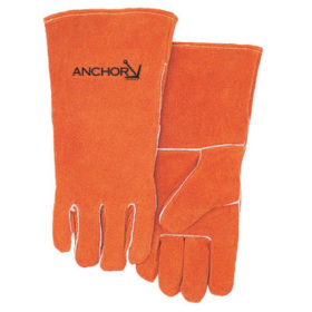 Best Welds 100GC Premium Leather Welding Gloves, Split Cowhide, Large, Russet