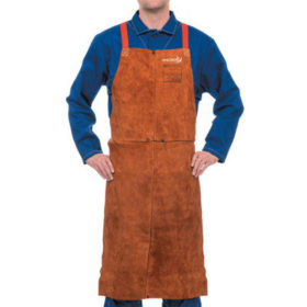 Best Welds 400 Leather Bib Apron, 24 in x 36 in, Lava Brown