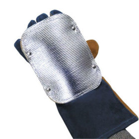 Best Welds BACK-HAND-1 Back Hand Pad, Single Layer, 7", Elastic/High-temp Kevlar Strap Closure, Silver