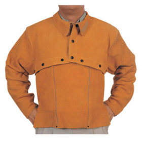 Best Welds Q-2-L Leather Cape Sleeves, Snaps Closure, Large, Golden Brown