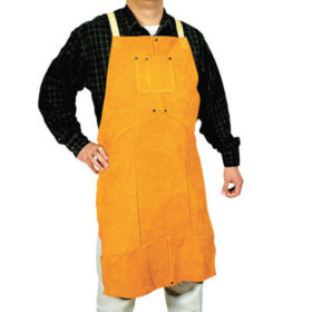 Best Welds Q-5 Leather Bib Apron, 24 in x 36 in, Golden Brown