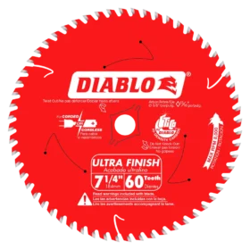 Freud Inc. Diablo D0760A 7-1/4 in. x 60 Tooth Ultra Finish Saw Blade