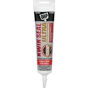 DAP KWIK SEAL ULTRA 5.5 Oz. Clear Siliconized Kitchen & Bath Sealant (18915)