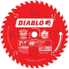 Diablo 7-1/4 In. 40-Tooth Finish Circular Saw Blade (D0740X)