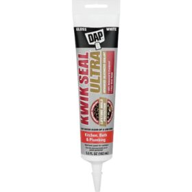 DAP KWIK SEAL ULTRA 5.5 Oz. White Siliconized Kitchen & Bath Sealant (18914)