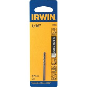 Irwin 1/16 In. Black Oxide Drill Bit (2-Pack) (67504)