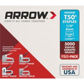 Arrow T50 Pro-Pack Heavy-Duty Staple, 1/4 In. (5000-Pack) (504IP)