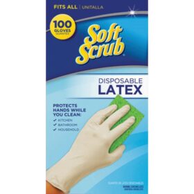 Soft Scrub 1 Size Fits All Latex Disposable Glove (100-Pack) (11300-16)