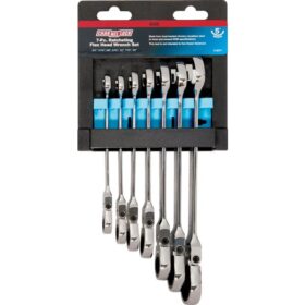 Channellock Standard 12-Point Flex Head Ratcheting Combination Wrench Set (7-Piece) (316377)