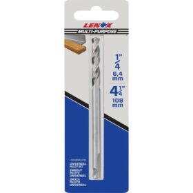 Lenox 1/4 In. x 4-1/4 In. Standard Pilot Drill Bit (LXAH99414PB)