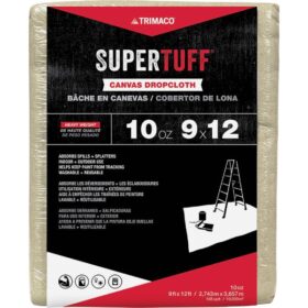 Trimaco SuperTuff 10 Oz. 9 Ft. x 12 Ft. Extra Heavyweight Canvas Drop Cloth (51121)