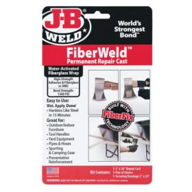 J-B Weld FiberWeld Permanent Repair Cast 2 In. x 36 In. Black Fiberglass Wrap (38236)