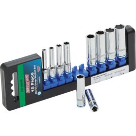 Channellock Metric 1/4 In. Drive 6-Point Deep Socket Set (10-Piece) (328510)