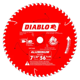 Freud Inc Diablo D0756N 7-1/4 In. 56-Tooth Non-Ferrous Metals/Plastics Circular Saw Blade