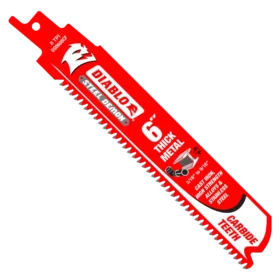 Freud Inc. DIablo DS0608CF3 Steel Demon 6 In. 8 TPI Carbide Thick Metal Reciprocating Saw Blade (3-Pack)