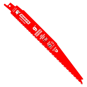 Freud Inc. Diablo DS0914BGP5 9 in. Bi-Metal Recip Blade for Nail-Embedded Wood, Metal, and Plastic (5-Pack)