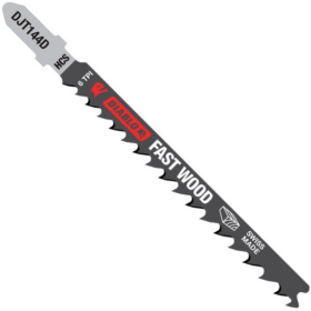 Freud Inc. Diablo DJT144D5 T-Shank 4 In. x 6 TPI High Carbon Steel Jig Saw Blade for Fast Wood Cuts (5-Pack)
