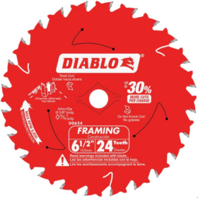 Diablo 6-1/2 In. 24-Tooth Framing Circular Saw Blade (3-Pack) (D0624X3)