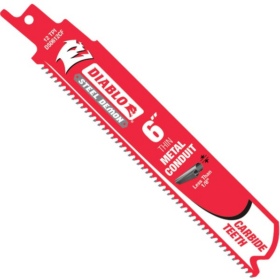 Diablo Steel Demon Carbide 6 In. 12 TPI Thin Metal Demolition Reciprocating Saw Blade (3-Pack) (DS0612CF3)