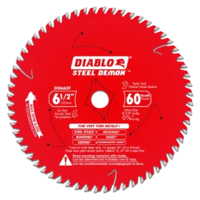 Diablo Steel Demon 6-1/2 in. 60-Tooth Thin Metal Circular Saw Blade (D0660FA)