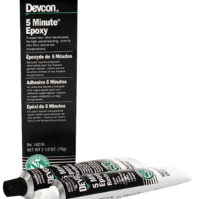 Devcon 14210 5 Minute® Epoxy, 2.5 oz, Dual Tube, Colorless to Light Yellow