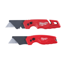 Milwaukee FASTBACK Folding Utility Knife w/Storage and Compact Folding Utility Knife (2-Pack) (48-22-1503)