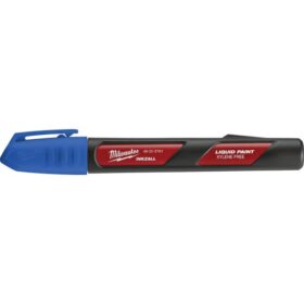 Milwaukee INKZALL Nib Point Blue Liquid Paint Job Site Marker (48-22-3761)