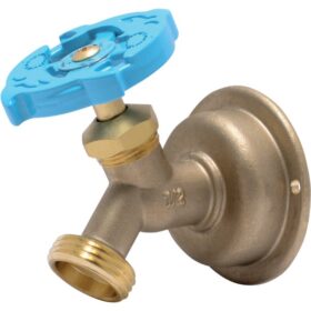 Sharkbite 1/2 In. SB x 3/4 In. MHT Multi Turn Brass No Kink 45 Degree Hose Bibb (24632LF)