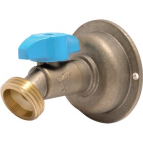 Sharkbite 1/2 In. x 3/4 In. MHT Quarter Turn Brass No Kink 45 Degree Hose Bibb (24630LF)