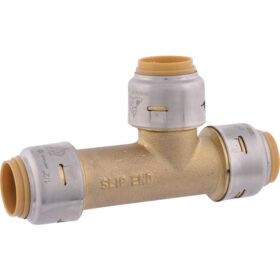 SharkBite 1/2 In. Push Fit Brass Slip Tee (UR3362A)