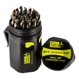 Drill America KFD29J-3F-PC 1/16 - 1/2 HSS 3-Flat Contractor Black & Gold Jobber Drill Bit Set
