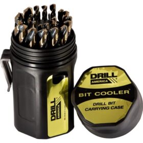 Drill America KFD29JX3/8-PC 1/16 - 1/2 HSS Black & Gold Jobber Drill Bit Set