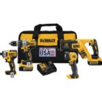 DEWALT 20V MAX XR 4-Tool Brushless Cordless Hammer Drill, Impact Driver, Reciprocating Saw & Work Light Combo Kit with (2) 5.0 Ah Batteries & Charger (DCK494P2)