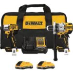 Dewalt 20V MAX XR 2-Tool Brushless Cordless Hammer Drill & Impact Driver Combo Kit with (2) POWERPACK Batteries & Charger (DCK2101QQ2)