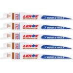 Lenox LUMBERWOLF 6 In. 6 TPI Nail-Embedded Wood Reciprocating Saw Blade (5-Pack) (20572656R)